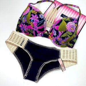 🔥VICTORIA SECRET SWIMSUIT 2 pc 34D push-up //Small New #8